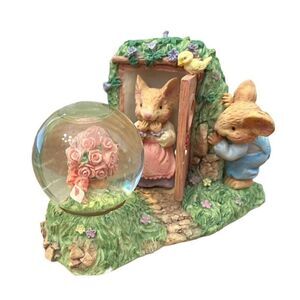 Secret Admirer Water Globe Boy and Girl Mouse Roses Tiny Talk Figure Heart Love